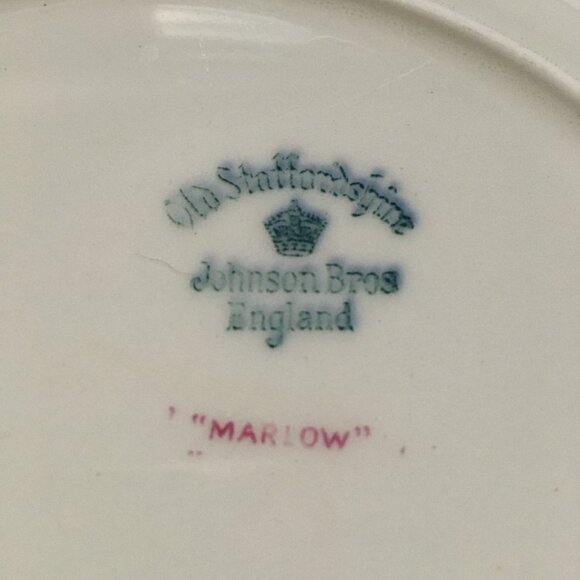 Vintage Old Staffordshire Johnson Bros England MARLOW Dinner Plate #6 - Picture 5 of 6